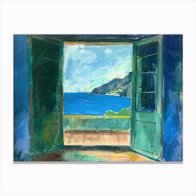 Sorrento From The Window View Painting 1 Canvas Print