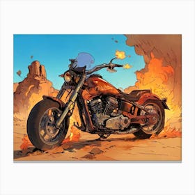 Harley Davidson Motorcycle Canvas Print