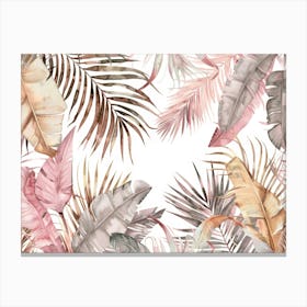 Watercolor Tropical Leaves 12 Canvas Print