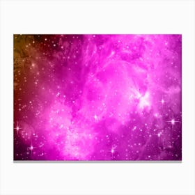 Pink Brown Galaxy Space Background Canvas Print