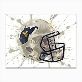 West Virginia Mountaineers NCAA Helmet Poster 2 Canvas Print