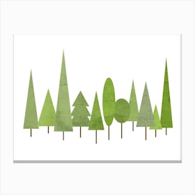 Scandinavian Trees Landscape Canvas Print