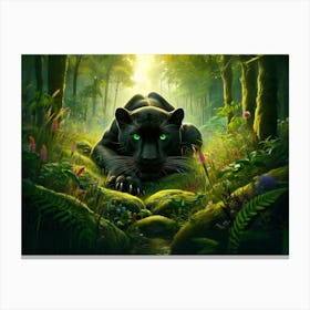 Crouching Panther - AfriDesigns Canvas Print