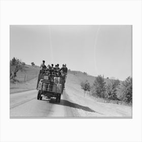 Truckload Of Mexican Migrants Returning From Mississippi Where They Had Been Picking Cotton, Highway Near Neches Canvas Print