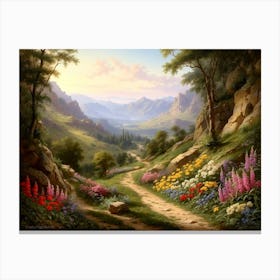 Path Through The Valley 1 Canvas Print