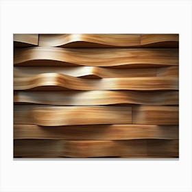 3d Wooden Tile Canvas Print