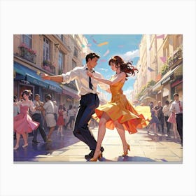 Dance In Paris 2 Canvas Print