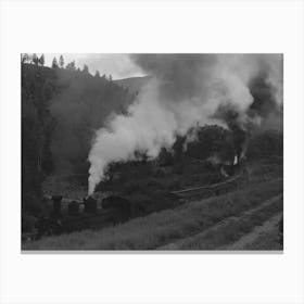 Untitled Photo, Possibly Related To Train Coming Up The Valley On A Narrow Gauge Track, Ouray County, Colorado,Notice Canvas Print
