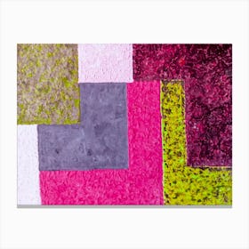 Abstract Painting, Abstract Painting, Acrylic On Canvas, Pink Color Canvas Print