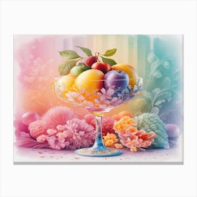 Fruit In A Glass Canvas Print