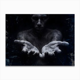 Man With His Hands Out Canvas Print