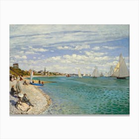 Regatta At Sainte Adresse (1867), Claude Monet Canvas Print