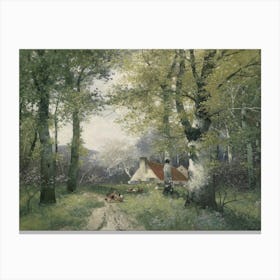 Cottage In The Woods Canvas Print