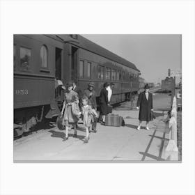 Untitled Photo, Possibly Related To Passenger, Alighting From Morning Train, Montrose, Colorado By Russell Lee 1 Canvas Print