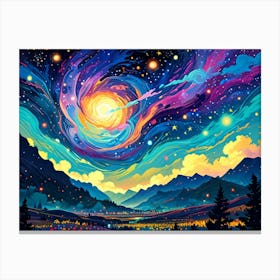 Galaxy Painting 7 Canvas Print