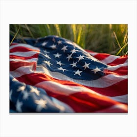 American Flag 10 Canvas Print