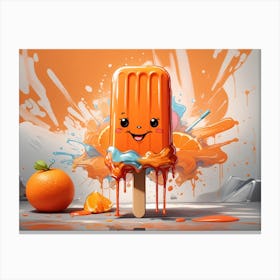 Orange Popsicle Canvas Print