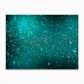 Turquiose Delight Shining Star Background Canvas Print