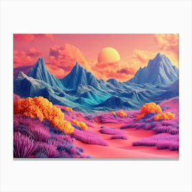 Psychedelic Landscape 1 Canvas Print