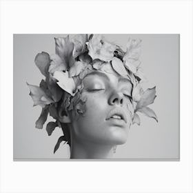 Leaves On The Head Canvas Print