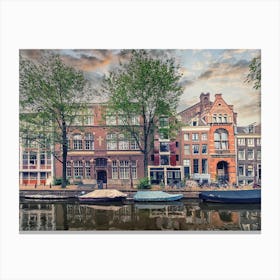Amsterdam In The Evening Canvas Print