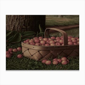 Cherry Basket Canvas Print