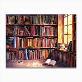 Book Shelf Canvas Print