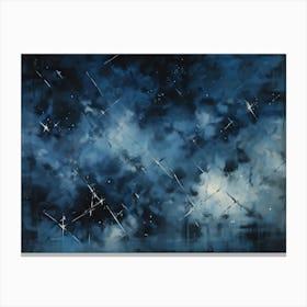 Blue Sky With Stars Canvas Print