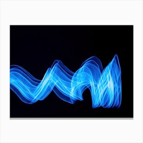 Glowing Abstract Curved Lines 11 Canvas Print