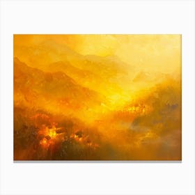 Fire In The Mountains Canvas Print