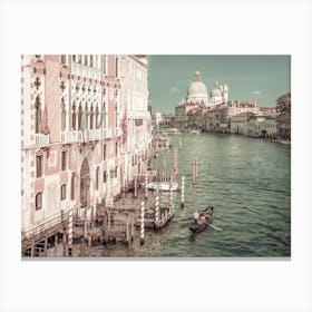 Canal Grande Venice Urban Vintage Style Canvas Print
