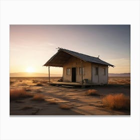 Small House In The Desert Canvas Print