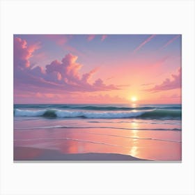 Pikaso Texttoimage A Vibrant Phone Wallpaper Featuring A Serene Sunse Canvas Print