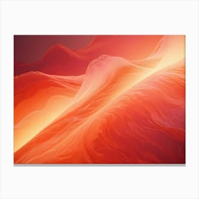 An Abstract Background Of Red And Orange, Wavy Lines, Creating A Soft And Flowing Visual Canvas Print