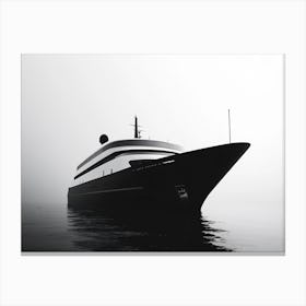 Yacht In The Fog Canvas Print