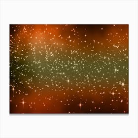 Orange Shade Shining Star Background Canvas Print