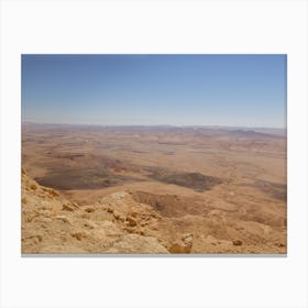 Panoramic View Of Makhtesh Ramon Canvas Print