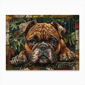 Bulldog Fine Art Portrait 1 Canvas Print