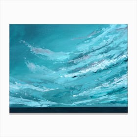 Turquoise Cloudscape Canvas Print