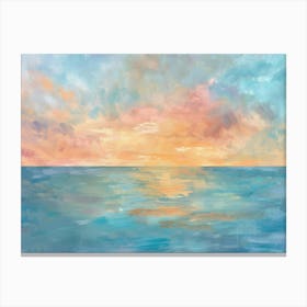 Sunset Over The Ocean 107 Canvas Print