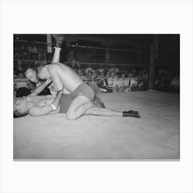 Wrestling Match Sponsored By American Legion, Sikeston, Missouri By Russell Lee 2 Canvas Print