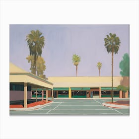 Los Angeles Abstract Strip Mall Painting Canvas Print