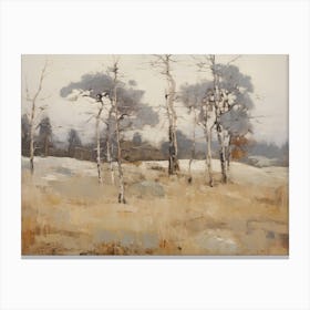 Rustic Landscape Oil Painting Canvas Print