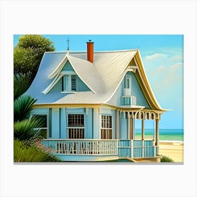 Cape Cod Beach House Canvas Print