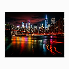New York City At Night 1 Canvas Print