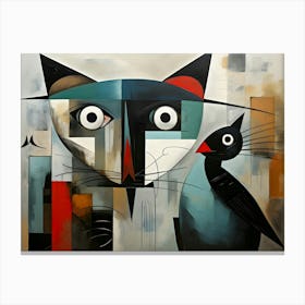 Cubism Cat 4 Canvas Print