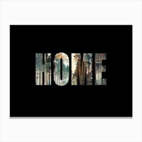 Home Poster Forest Collage Vintage 7 Canvas Print