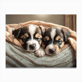 Sleepy puppies 1 Canvas Print