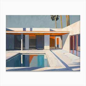 Pool In Palm Springs Canvas Print