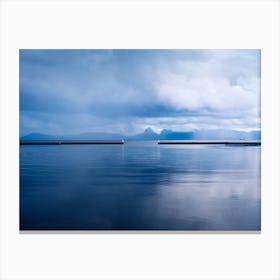 Cloudy Sky Over the Fjord Canvas Print